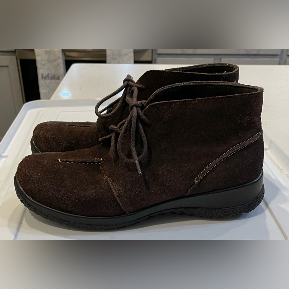 Drew~”Krista”~Women's 9M~Brown Leather~ Ankle Chukka Boot~Orthopedic~Lace Up